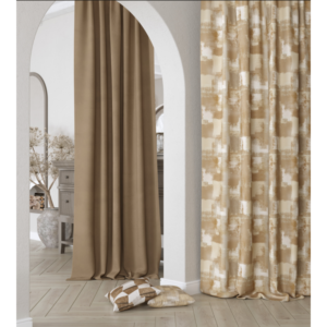 beige curtains