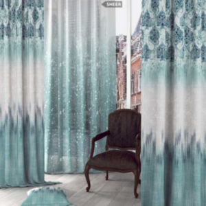 sea blue curtain
